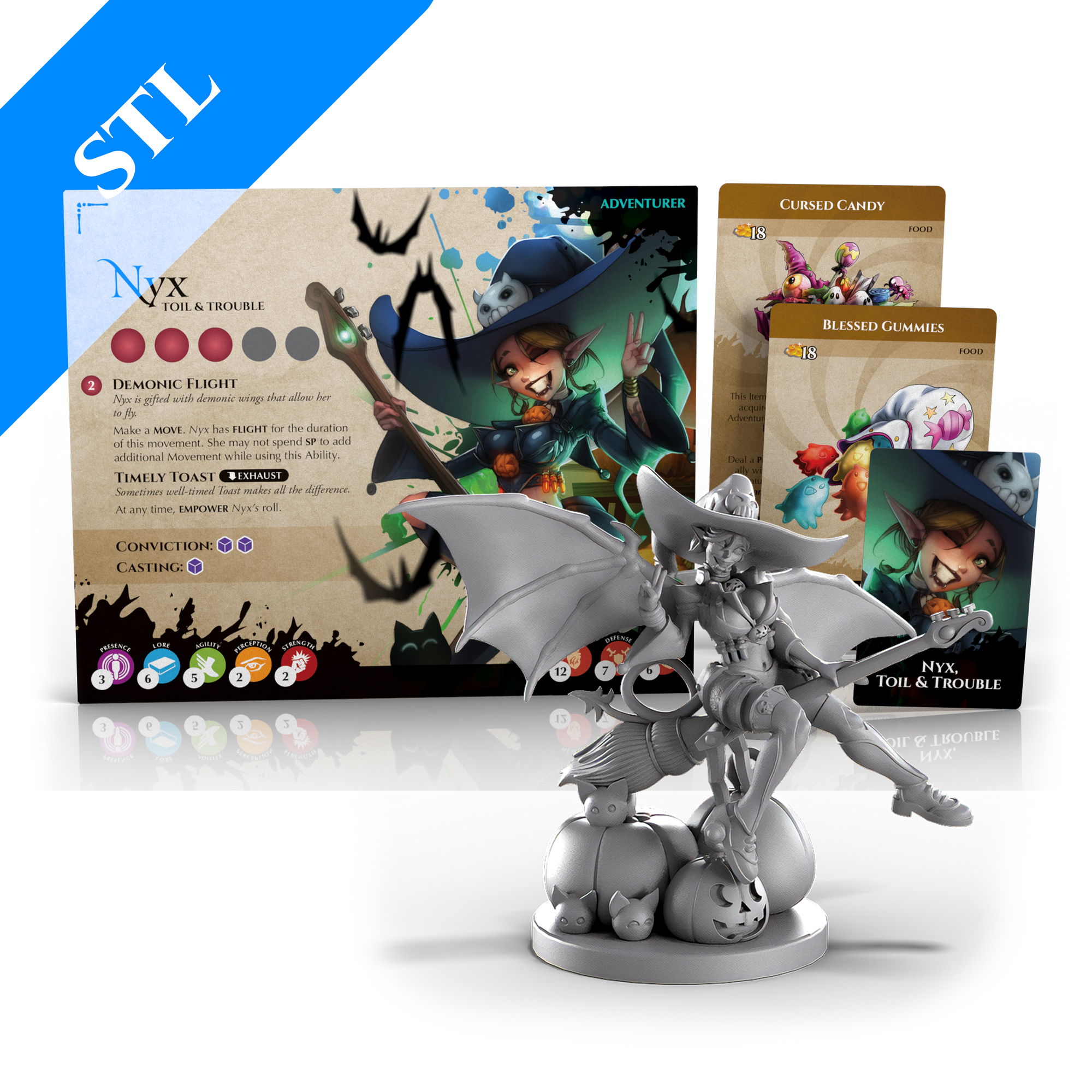 Nyx, Toil and Trouble STL + PDFs