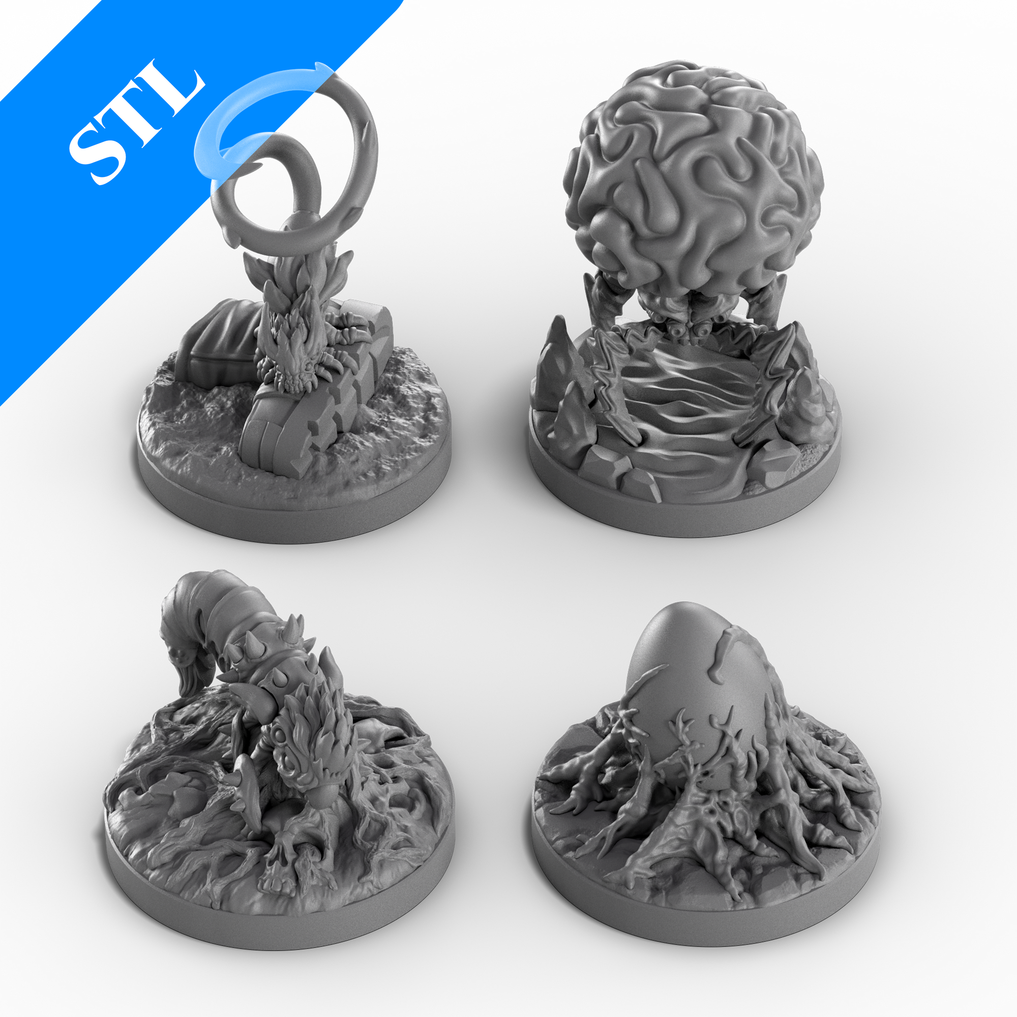 Cave Sickle Queen - Sicklings and Eggs STL Bundle